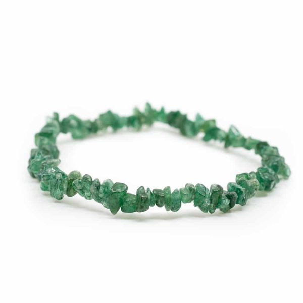 Bracelet Pierre Pr Cieuse Aventurine Verte Petits Galets Concass S