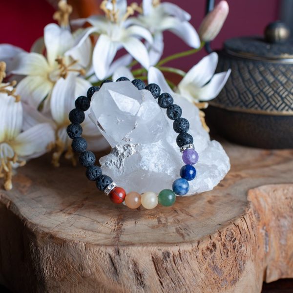 Bracelet Roche De Lave Et Pierres De Chakras Zenvol Vente En Gros