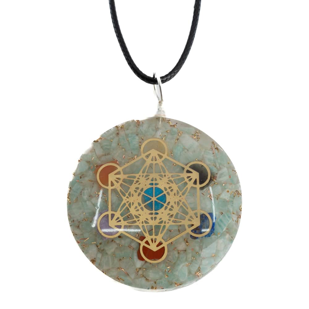 Pendentif Orgonite Amazonite Chakra Metatron Zenvol Vente En Gros