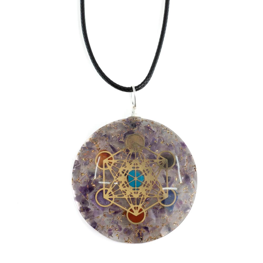 Pendentif Orgonite Fluorine Chakras Metatron Zenvol Vente En Gros