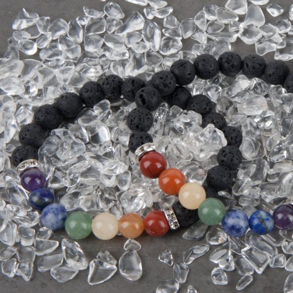 Bracelet Roche De Lave Et Pierres De Chakras Zenvol Vente En Gros