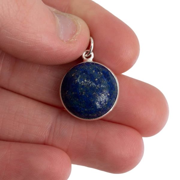 Pendentif Lapis Lazuli Argent 925 Rond 15 Mm Zenvol Vente En Gros