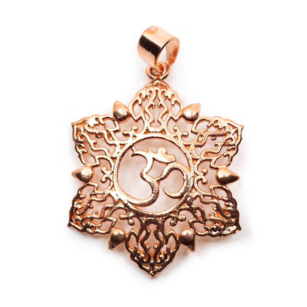 Pendentif Ohm Lotus Cuivre 30 Mm Zenvol Vente En Gros