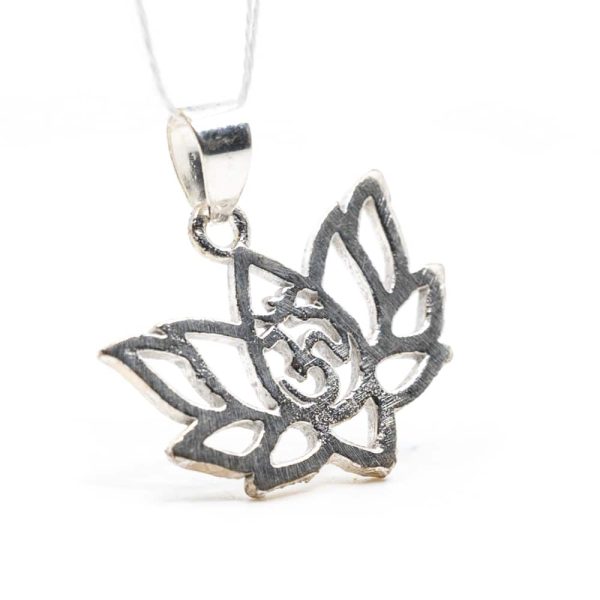 Pendentif OHM Lotus Argent Et Laiton 20 Mm Zenvol Vente En Gros