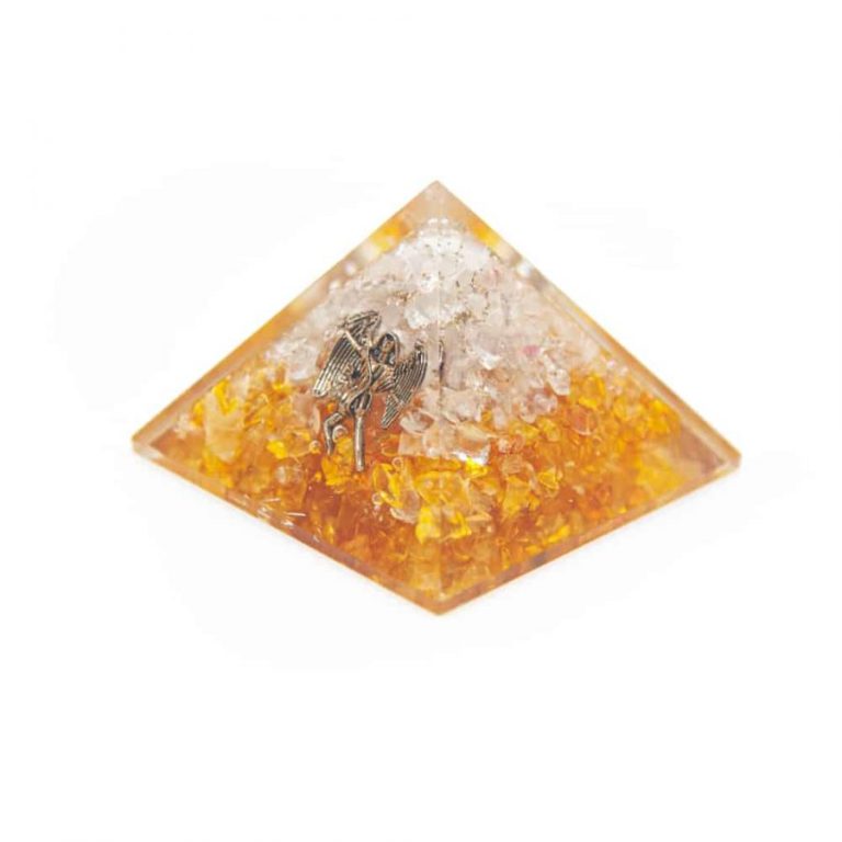 Pyramide Orgonite Citrine Ange 70 Mm Zenvol Vente En Gros