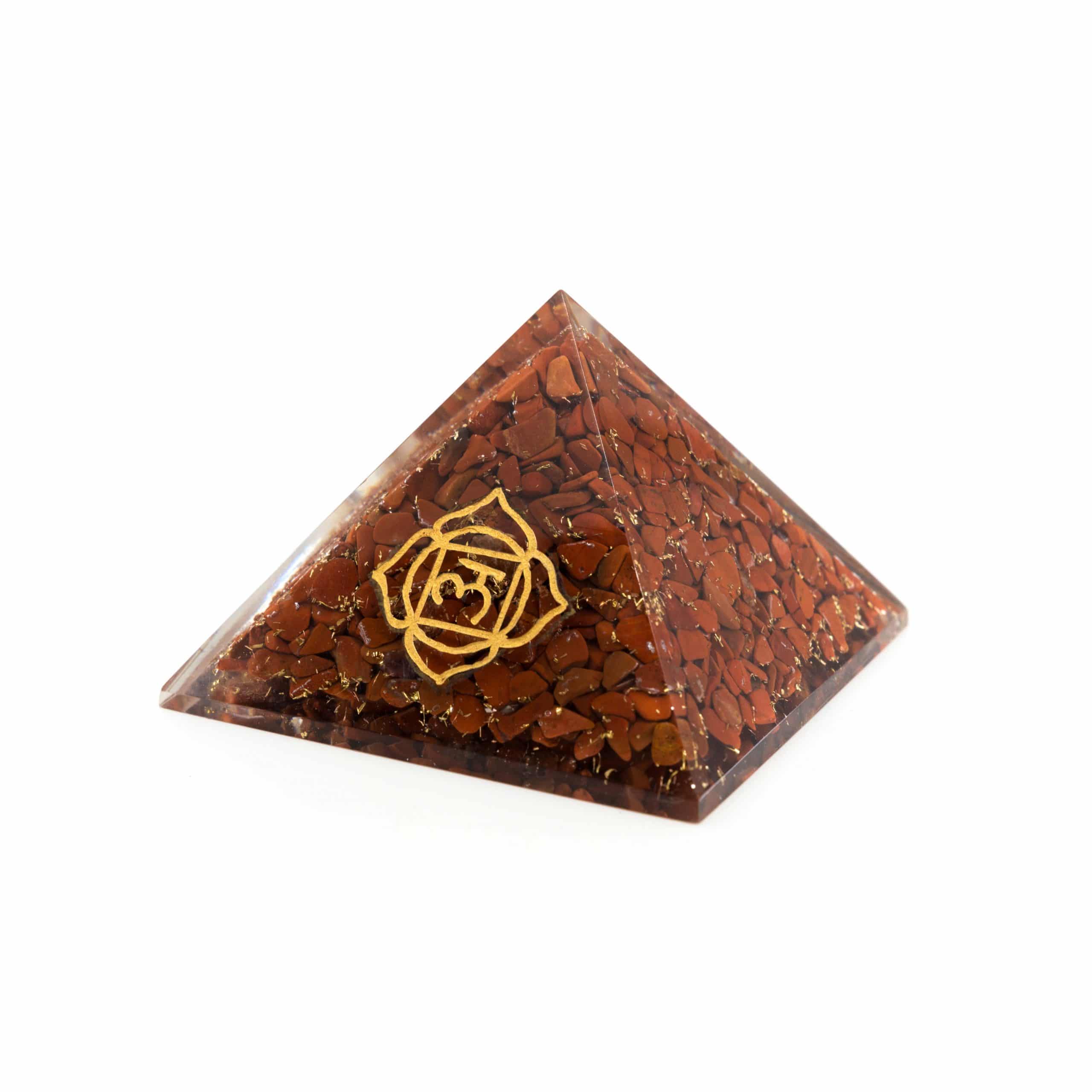 Pyramide Orgonite Jaspe Rouge Chakra Racine Mm Zenvol Vente