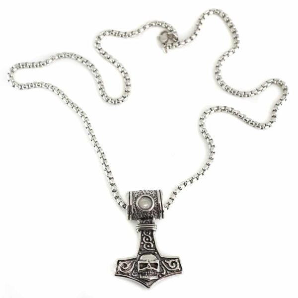 Pendentif Viking Marteau de Thor et Crâne Zenvol Vente en Gros