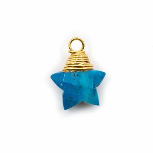 Pendentif Pierre de Naissance Décembre Turquoise Etoile - Argent 925 (10 mm)