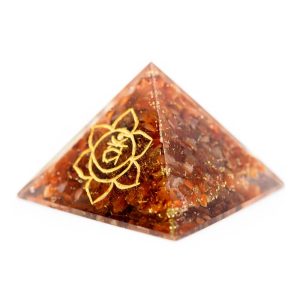 Pyramide Orgonite / Cornaline - Chakra Sacré (70 mm)