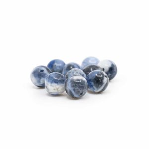 Perles Pierre Précieuse Sodalite en Vrac - 10 pièces (6 mm)