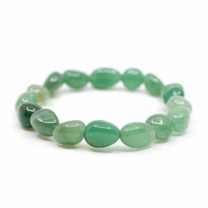 Bracelet Pierre Précieuse Aventurine verte | Pierres roulées