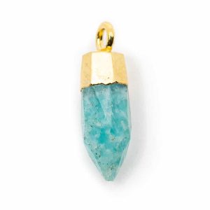 Pendentif Pierre Précieuse Amazonite Pointe (12 mm)