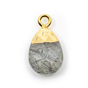 Pendentif Pierre Précieuse Quartz Rutile (10 mm)