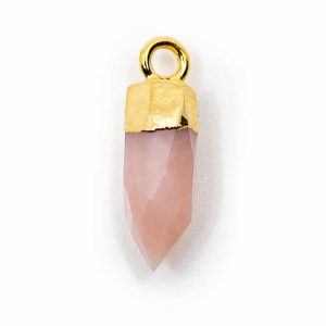 Pendentif en Pierre Précieuse Opale Rose (12 mm)