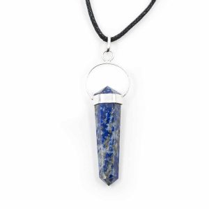 Pendentif Lapis Lazuli Double Anneau en Argent