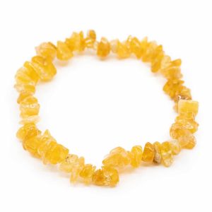 Bracelet Pierre Précieuse Citrine | Petits Galets Concassés (5-10 mm)