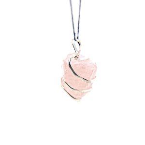 Pendentif Quartz Rose Brut