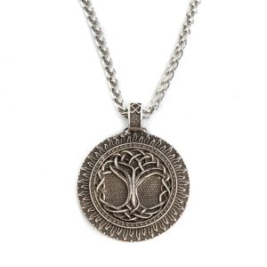 Pendentif Viking Arbre de Vie Norvégien - Yggdrasil - Tressé