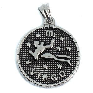 Pendentif Signe Astrologique Vierge en Métal (25 mm)