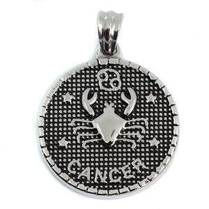 Pendentif Signe Astrologique Cancer en Métal (25 mm)