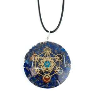 Pendentif Orgonite / Lapis Lazuli - Chakras - Metatron