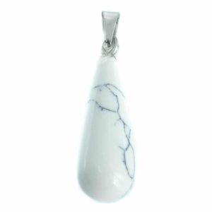 Pendentif Pierre Précieuse Howlite - Cône