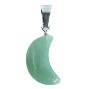 Pendentif Aventurine Verte Lune