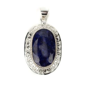 Pendentif Quartz Saphir et Argent 925 « Kasari »