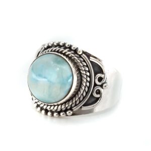 Bague Pierre Précieuse Larimar en Argent 925 « Jesahna » (Maat 16)