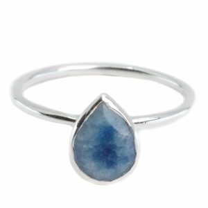 Bague Saphir (Coloré) - Argent 925 - Goutte d'Eau (Taille 17)