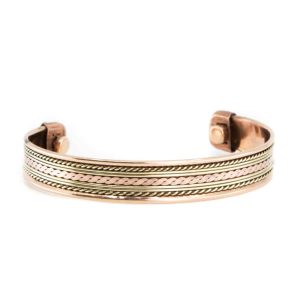 Bracelet Magnétique en Cuivre « Lignes de Vie »