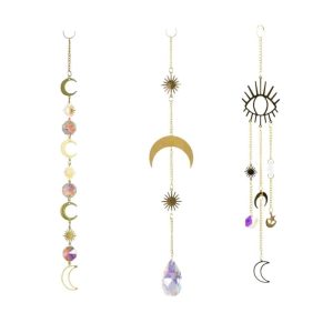 Ensemble de Suspensions Arc-en-ciel Feng Shui Soleil & Lune Luxe - Lot