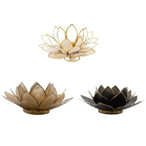 Ensemble de Bougies Lotus aux Couleurs Neutres - Lot