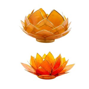 Ensemble de Bougies Lotus Orange - Lot