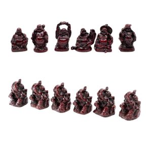 Mini Bouddha et Ganesha (Rouge) - Ensemble